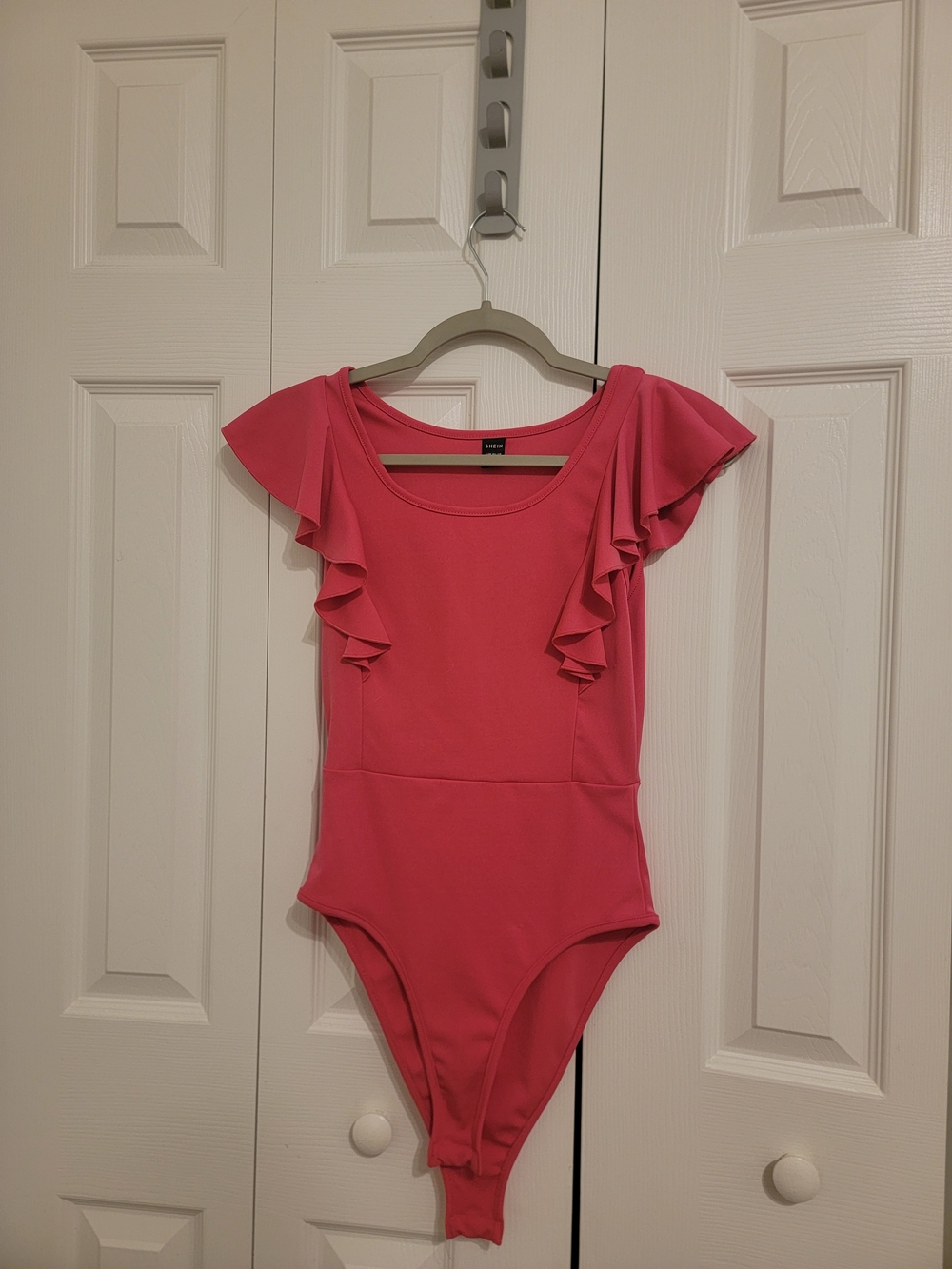 Old Navy Hot Pink Ruffle Sleeve Bodysuit